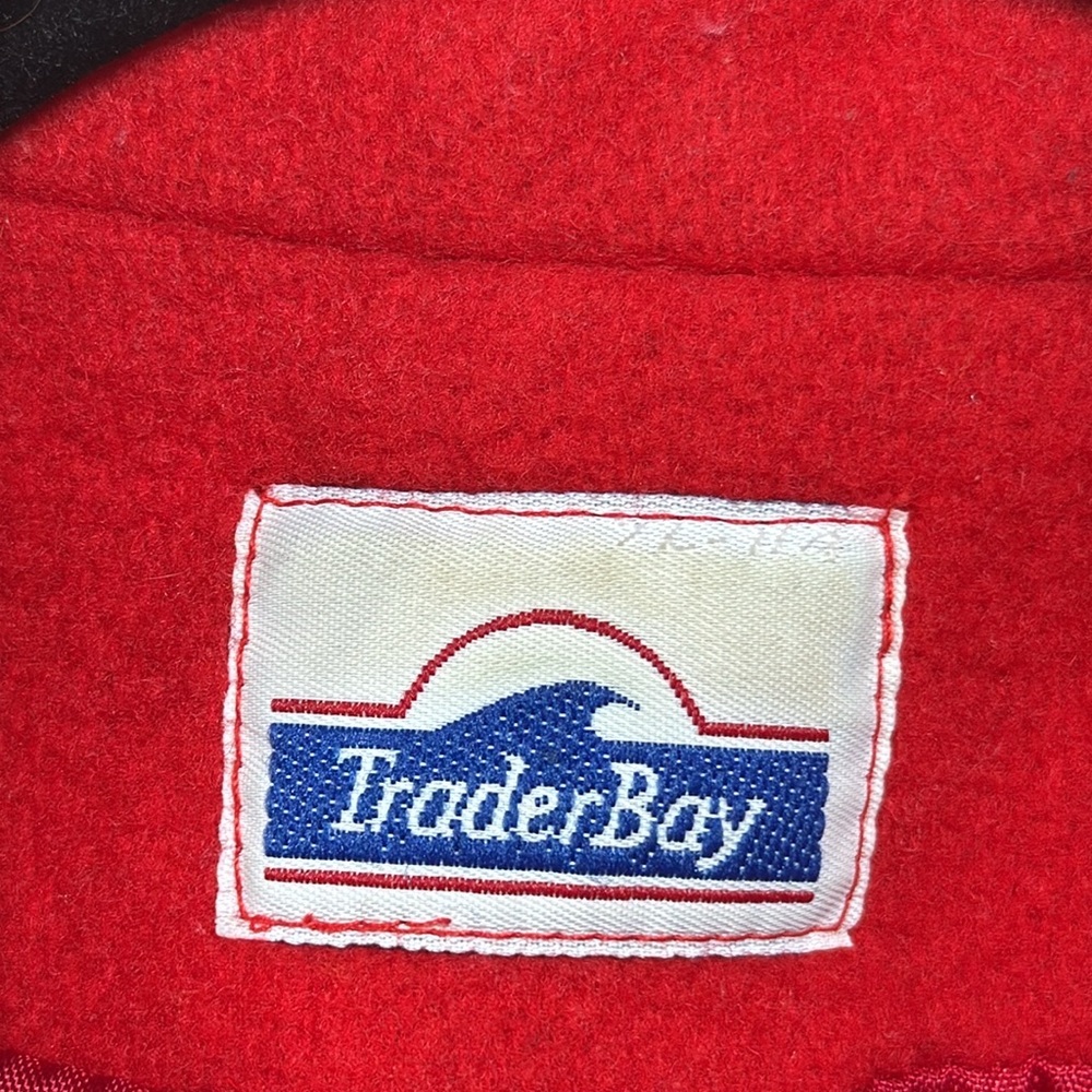 (N5) Vintage Trader Bay Red Wool Coat, Size 10 Pe… - image 5
